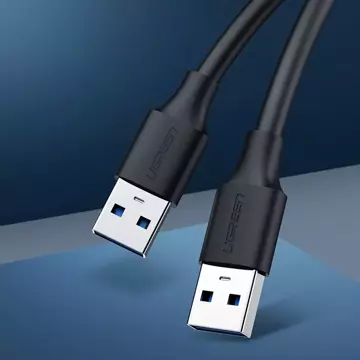 Uzelený kábel USB 2.0 (samec) - kábel USB 2.0 (samec) 0,5 m čierny (US128 10308)