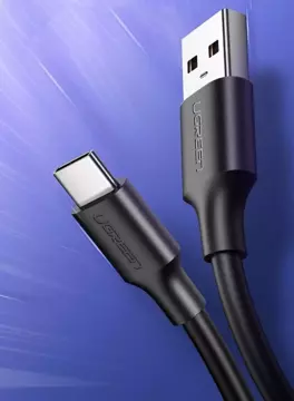 Uzelený kábel USB – USB typu C 480 Mb/s 3 A 1,5 m čierny (US287 60117)