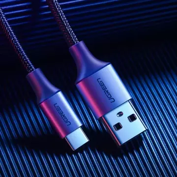 Uzelený kábel USB kábel – USB Type C Quick Charge 3.0 3A 0,5 m sivý (60125)