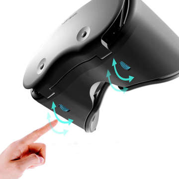 VR okuliare 3D okuliare VRG PRO X7 virtuálna realita pre telefón 5-7" Android iOS Black