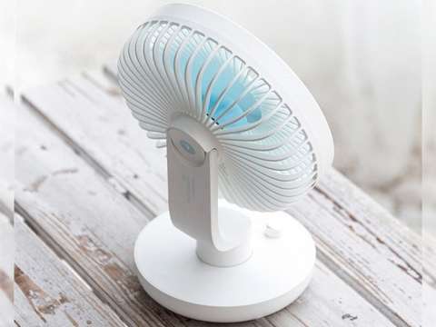 Ventilátor bezdrôtový ventilátor s 3000 mAh batériou Alogy Ballet na stôl USB White