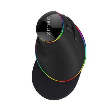 Vertikálna myš Delux M618Plus 4000DPI RGB