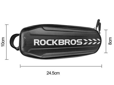 Vodotesné puzdro, taška na bicykel, držiak rámu, RockBros B61 Black