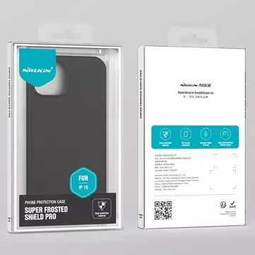 Vystužené puzdro Nillkin Super Frosted Shield Pro pre iPhone 15 Pro - čierne