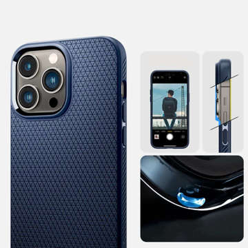 Zadné puzdro Spigen Liquid Air pre Apple iPhone 14 Pro Navy Blue Glass