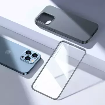 Zadný a predný kryt Joyroom 360 Full Case pre iPhone 13 Pro z tvrdeného skla šedé (JR-BP935 tranish)