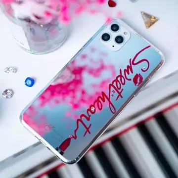 Zrkadlové puzdro Kingxbar Angel zdobené originálnymi kryštálmi Swarovski iPhone 11 Pro Max zrkadlovo transparentné