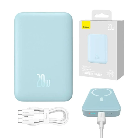 Магнітний павербанк Baseus Magnetic Mini 10000mAh, USB-C 20W MagSafe (синій)
