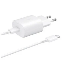 Зарядний пристрій Samsung 25 Вт EP-TA800EWE Кабель USB-C EP-DA705BWE білий
