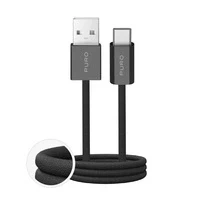 Kabel Puro Fabrik 2.0 USB-A – USB-C 10W 1,5m czarny w oplocie