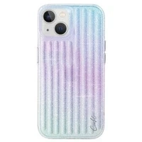 Etui do iPhone 15 UNIQ Coehl Linear Różowo-Niebieskie Brokatowe