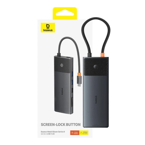 Перехідник 11w1 Baseus Metal Gleam HUB USB-C