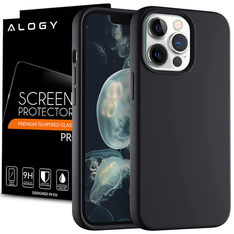 Захисний чохол для телефону Alogy Thin Soft Case для iPhone 13 Pro black Glass