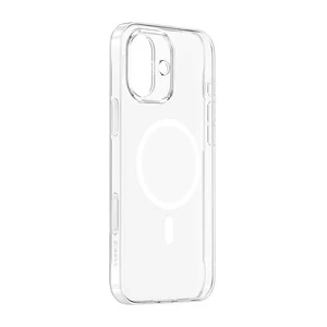 Магнітний захисний чохол для iPhone 16 Baseus TouchButton MagSafe прозорий