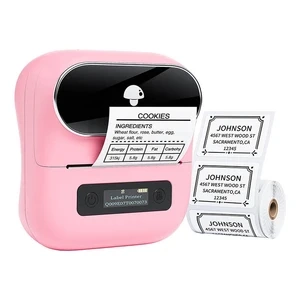 Портативний принтер етикеток Phomemo M220 Bluetooth USB рожевого кольору