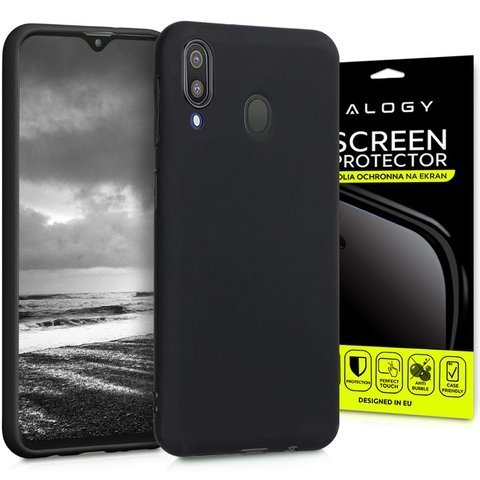 Силіконовий чохол Alogy slim case для Samsung Galaxy M20 чорна Захисна плівка Alogy