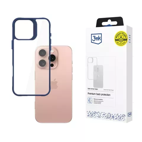 Чохол для Apple iPhone 16 Pro 3mk Satin Armor Case Blue