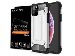 Чохол Alogy Hard Armor для Apple iPhone 11 Pro, сріблясте скло