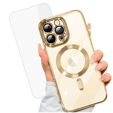 MagSafe Case для iPhone 13 Pro Alogy Glamour Luxury Ring корпус Gold-transparent Glass