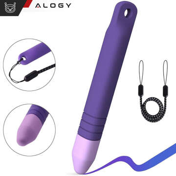 Ємнісний стилус для сенсорного екрану для телефону, планшета Alogy Stylus Pen для дітей 10 см фіолетовий