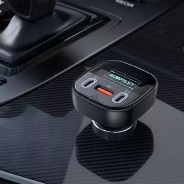 Автомобільний зарядний пристрій Acefast 101W 2x USB Type C / USB, PPS, Power Delivery, Quick Charge 4.0, AFC, FCP black (B5)