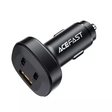 Автомобільний зарядний пристрій Acefast 66W 2x USB Type C / USB, PPS, Power Delivery, Quick Charge 4.0, AFC, FCP, SCP black (B3 black)