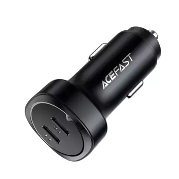 Автомобільний зарядний пристрій Acefast 72W 2x USB Type C, PPS, Power Delivery, Quick Charge 3.0, AFC, FCP black (B2 black)