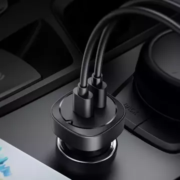 Автомобільний зарядний пристрій Acefast 72W 2x USB Type C, PPS, Power Delivery, Quick Charge 3.0, AFC, FCP black (B2 black)