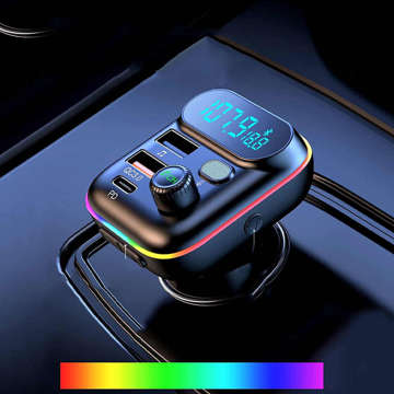 Автомобільний зарядний пристрій Alogy FM Transmitter Bluetooth 5.0 Карта пам'яті 32GB USB QC 3.0 TYPE-C PD