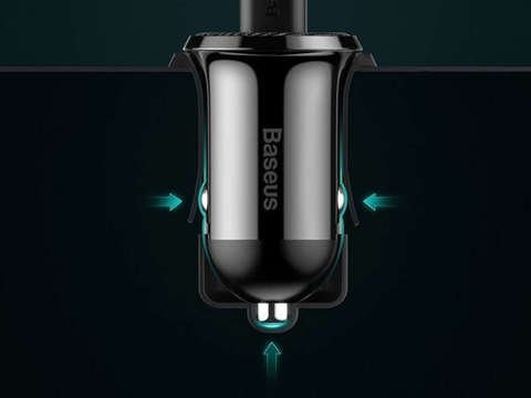 Автомобільний зарядний пристрій Baseus Grain Pro 2x USB 4.8A чорний