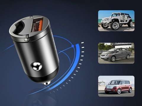 Автомобільний зарядний пристрій Baseus mini QC 3.0 5A 30W Black