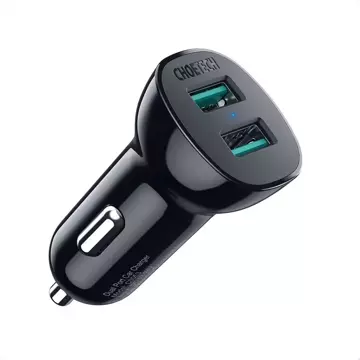 Автомобільний зарядний пристрій Choetech 2 x USB Quick Charge 3.0 30W 2.4A чорний (C0051)