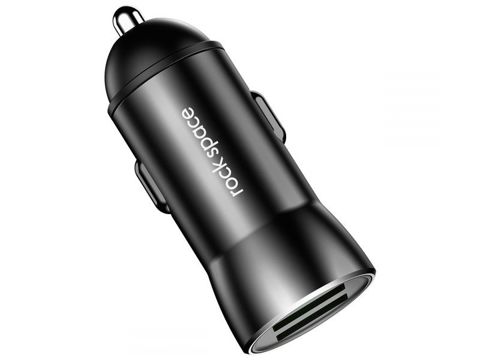 Автомобільний зарядний пристрій Rock Space H8 2x USB 2.4A Black