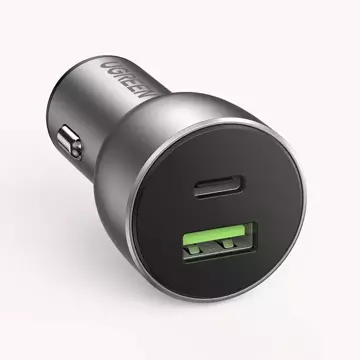 Автомобільний зарядний пристрій Ugreen USB / USB Type C Quick Charge 3.0 Power Delivery 36 W 3 A сірий (CD213 60980)