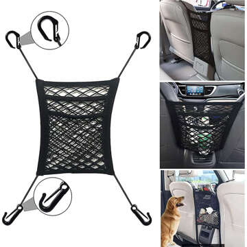 Автомобільний органайзер Mesh Cover Protector for Car Cars Auto Seat Net Protector Alogy Black 2x Тримач підголівника