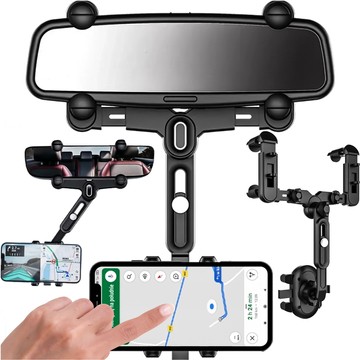 Автомобільний тримач для дзеркала заднього виду автомобіля Alogy Mirror Car Holder Black