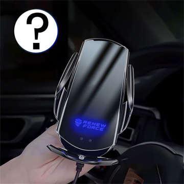 Автомобільний тримач для телефону Qi charger 15W 4-7 inch X10 автомат для автомобіля на лобове скло борт картатий чорний