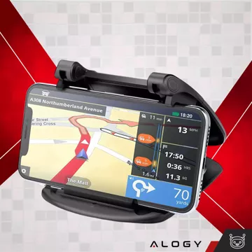 Автомобільний GPS-тримач для телефону Cockpit Car Dashboard Cars Rotatable 360 ​​​​Degrees for 6.5" Alogy Phone Black