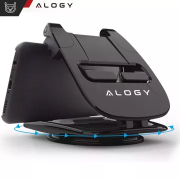 Автомобільний GPS-тримач для телефону Cockpit Car Dashboard Cars Rotatable 360 ​​​​Degrees for 6.5" Alogy Phone Black