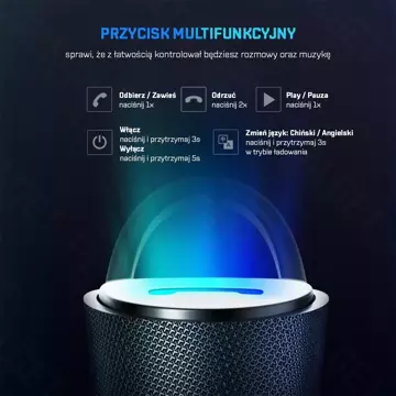 Автомобільні навушники ROCK SPACE Torch Blue Bluetooth