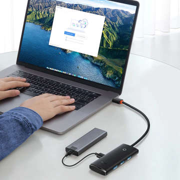 Адаптер HUB Baseus Lite Series, адаптер USB-C на 4x USB-A 25 см