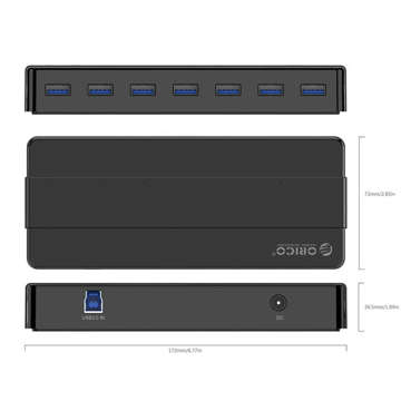 Адаптер Hub Orico 7xUSB 3.0