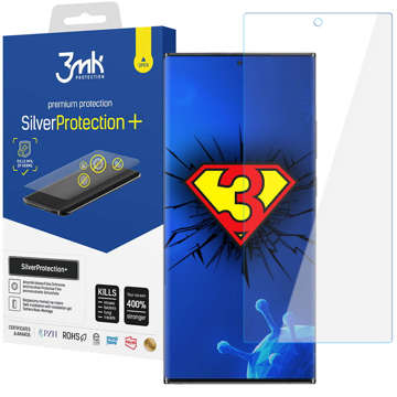 Антивірусна плівка Silver Protection 3mk 7H на весь екран для Samsung Galaxy S22 Ultra