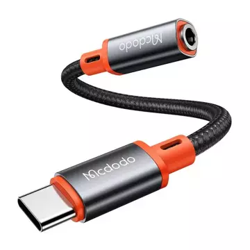 Аудіоадаптер USB-C на AUX mini jack 3,5 мм Mcdodo CA-7561, DAC, 0,11 м (чорний)