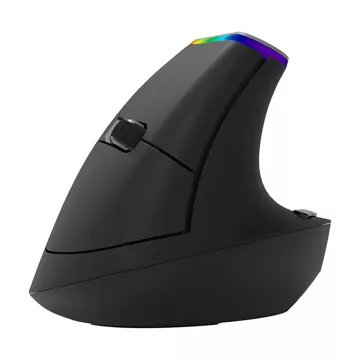 Бездротова вертикальна миша Delux M618C 2.4G 1600DPI RGB (чорна)