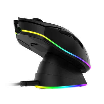 Бездротова ігрова миша зарядна док-станція Dareu EM901X RGB 2.4 G 600-6000 DPI (чорна)