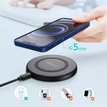 Бездротовий зарядний пристрій Choetech Qi 10W USB кабель - micro USB чорний (T526-S)