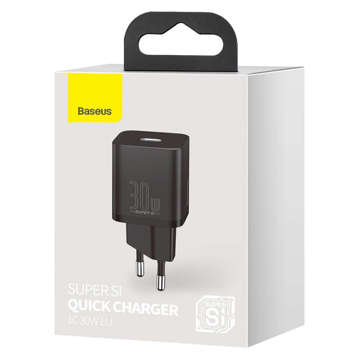 Блок живлення Baseus Super Si USB-C Type C PD Power Delivery 30W Black