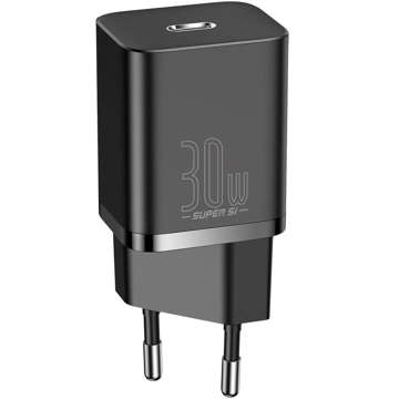 Блок живлення Baseus Super Si USB-C Type C PD Power Delivery 30W Black