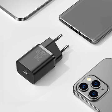 Блок живлення Baseus Super Si USB-C Type C PD Power Delivery 30W Black